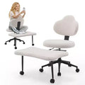 Ergonomic Cross Legged Chair, 360 Swivel Meditation Chair with Wheels, Height Adjustable Seat for Meditation, ADHD & Yogal for Home Office