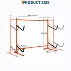 Porta Kayak Autoportante Resistente per 2 Kayak Supporto in Acciaio Regolabile con Bracci Imbottiti Adatto a Canoe, SUP, Tavole da Surf Max 79 kg