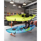 Porta Kayak Autoportante Resistente per 2 Kayak Supporto in Acciaio Regolabile con Bracci Imbottiti Adatto a Canoe, SUP, Tavole da Surf Max 79 kg