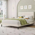 Velvet Upholstered Platform Bed with Adjustable Headboard, Wood Slat & Metal Support, No Box Spring Needed, Quiet & Easy Assembly