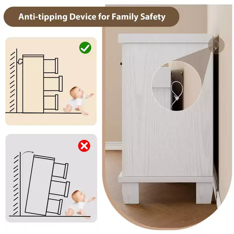 Cassettiera moderna a 7 cassetti in legno con maniglie in metallo, grande capacità di archiviazione, ideale per camera da letto, soggiorno, corridoio, cameretta dei bambini
