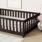 Letto a castello Sailvan con recinzione, struttura letto per bambini in legno massello di gomma