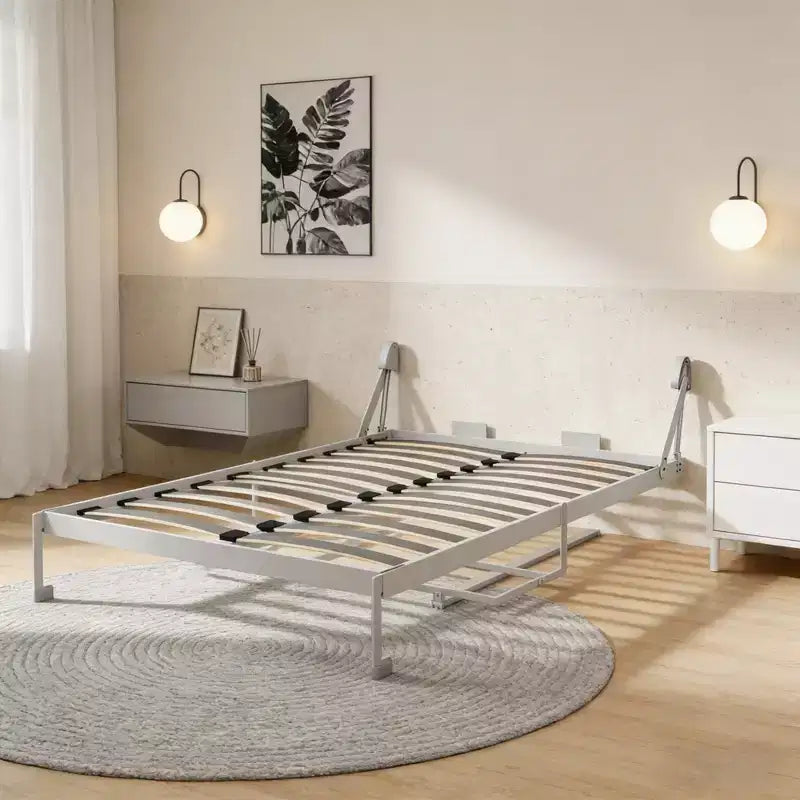 GDFStudio Flora Letto Matrimoniale Queen Size Moderno Convertibile con Pannello Scrivania