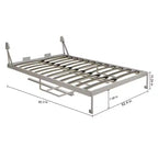 GDFStudio Flora Letto Matrimoniale Queen Size Moderno Convertibile con Pannello Scrivania