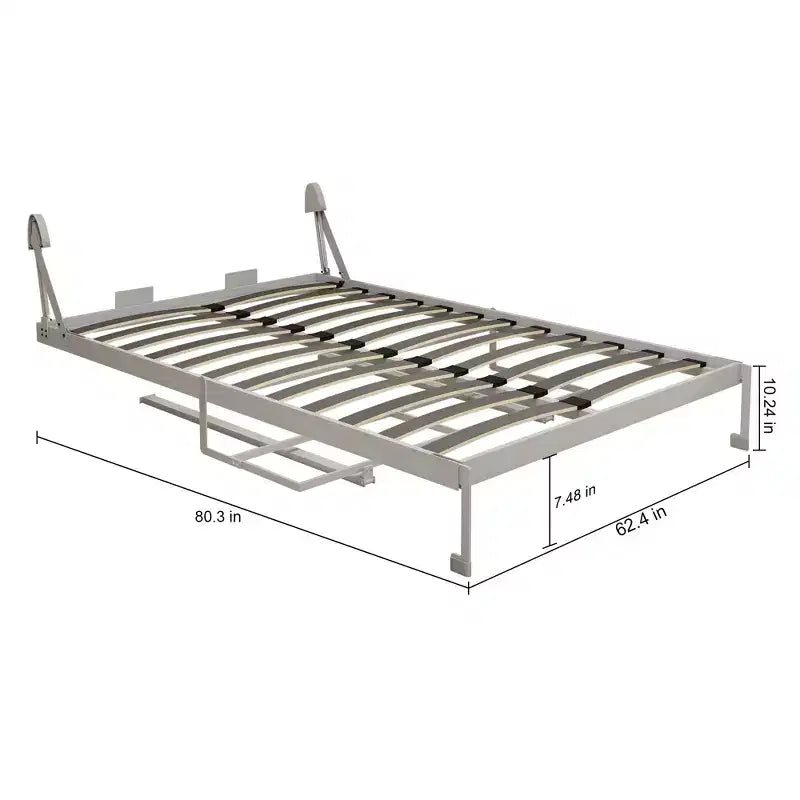 GDFStudio Flora Letto Matrimoniale Queen Size Moderno Convertibile con Pannello Scrivania