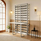 GDFStudio Flora Letto Matrimoniale Queen Size Moderno Convertibile con Pannello Scrivania