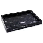 Elegant Natural Marble Jewelry Tray Organizer, Mom's Day Gift Genuine Marble Stone Tray for Vanity Bathroom Home Decor