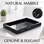 Elegante vassoio porta gioielli in marmo naturale, regalo per la festa della mamma, vassoio in vera pietra di marmo per bagno e decorazioni per la casa