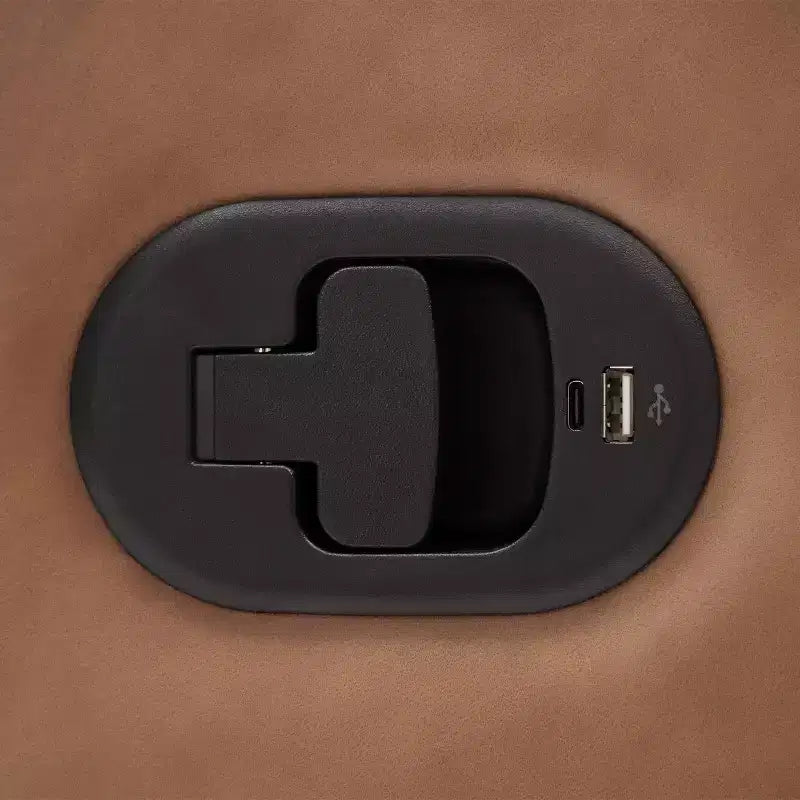 Poltrona reclinabile a dondolo girevole Emma and Oliver con porte di ricarica USB/USB-C, reclinabile manuale girevole a 270 gradi