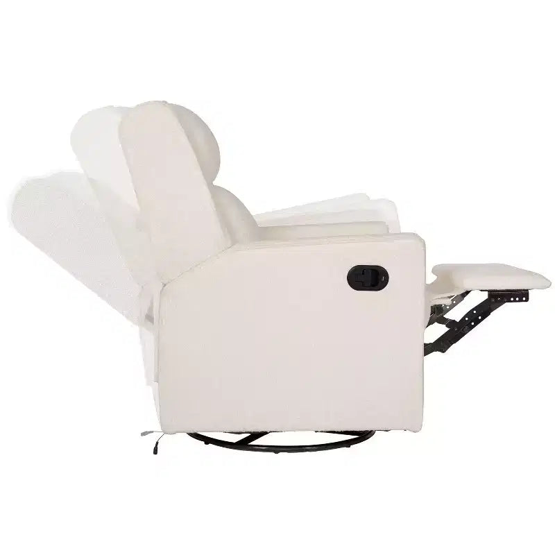 Poltrona reclinabile a dondolo girevole Emma and Oliver con porte di ricarica USB/USB-C, reclinabile manuale girevole a 270 gradi