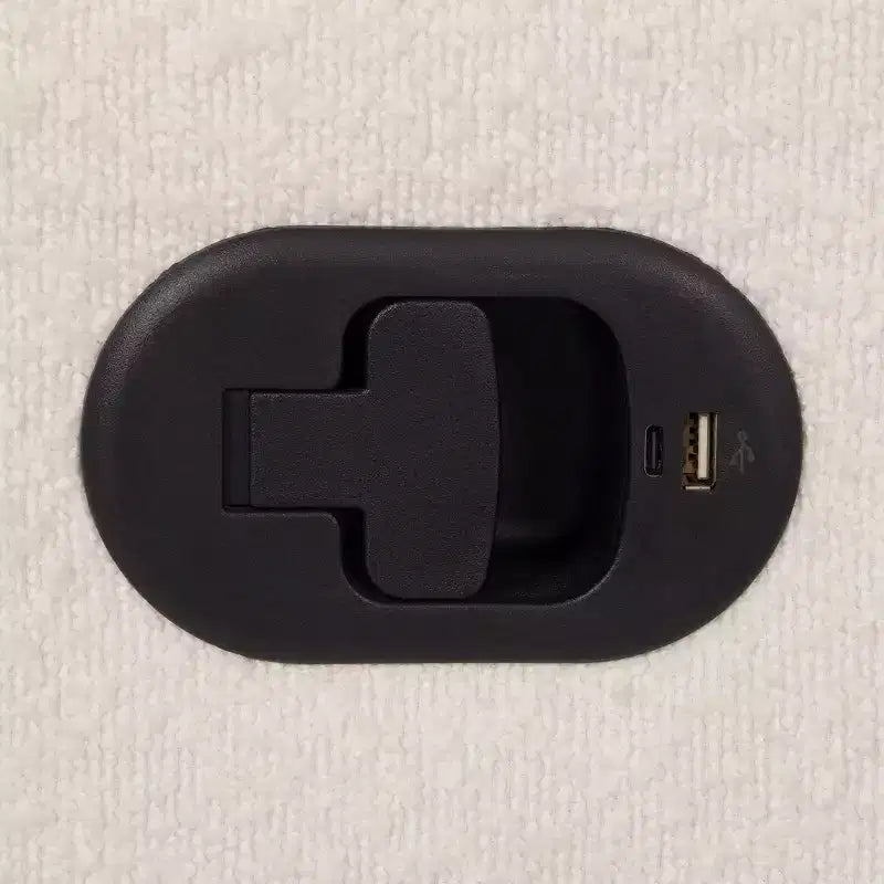 Poltrona reclinabile a dondolo girevole Emma and Oliver con porte di ricarica USB/USB-C, reclinabile manuale girevole a 270 gradi