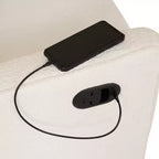 Poltrona reclinabile a dondolo girevole Emma and Oliver con porte di ricarica USB/USB-C, reclinabile manuale girevole a 270 gradi
