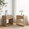 Modern Nightstand Set of 2, Bedside Tables with Drawers and Open Storage Shelf for Bedroom and Living Room-Panipeachy