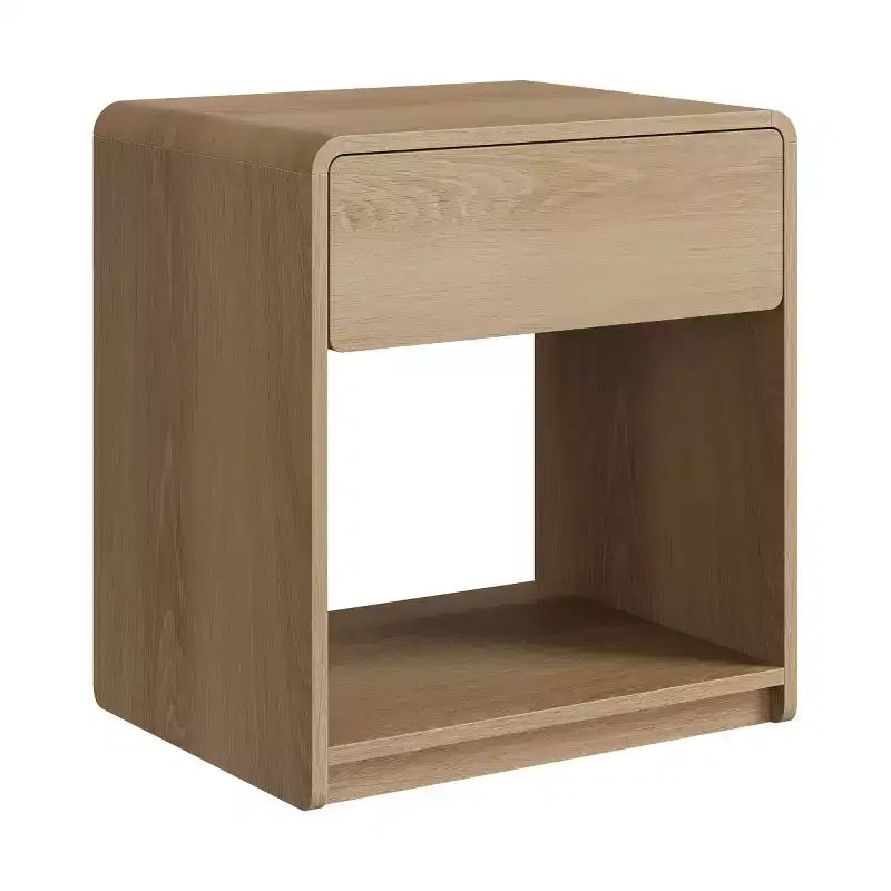 Comodini Moderni Set da 2, Tavolini da Comodino con Cassetti e Ripiano Aperto per Camera da Letto e Soggiorno-Panipeachy