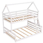 Letto in legno singolo FAMYYT con scaletta integrata, facile da montare