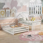 Letto in legno singolo FAMYYT con scaletta integrata, facile da montare