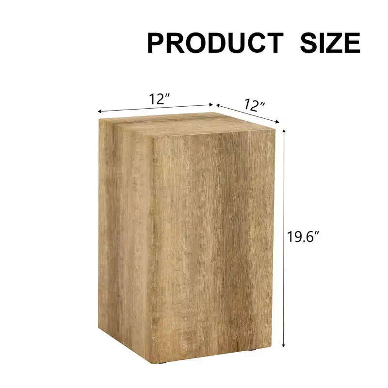 12 Tavolino da Caffè in MDF Color Legno Chiaro, Tavolino d'Appoggio Multifunzionale Minimalista con Texture Naturale per Soggiorno
