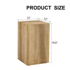 12 Tavolino da Caffè in MDF Color Legno Chiaro, Tavolino d'Appoggio Multifunzionale Minimalista con Texture Naturale per Soggiorno
