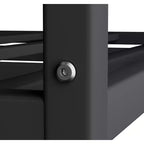 Luxystar Letto a Castello in Metallo per Bambini con Scaletta e Scivolo, Nero