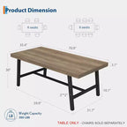 Tavolo da Pranzo Industriale per 6-8 Persone, Tavolo da Cucina Lungo 180 cm con Robusta Struttura in Metallo, per Ufficio Domestico