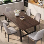 Tavolo da Pranzo Industriale per 6-8 Persone, Tavolo da Cucina Lungo 180 cm con Robusta Struttura in Metallo, per Ufficio Domestico