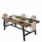 Tavolo da Pranzo Industriale per 6-8 Persone, Tavolo da Cucina Lungo 180 cm con Robusta Struttura in Metallo, per Ufficio Domestico