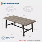 Tavolo da Pranzo Industriale per 6-8 Persone, Tavolo da Cucina Lungo 180 cm con Robusta Struttura in Metallo, per Ufficio Domestico