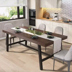 Tavolo da Pranzo Industriale per 6-8 Persone, Tavolo da Cucina Lungo 180 cm con Robusta Struttura in Metallo, per Ufficio Domestico