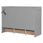 Letto a scomparsa Queen Size, Letto a mobile pieghevole con cassetto e stazione di ricarica per camera da letto, soggiorno - ModernLuxe