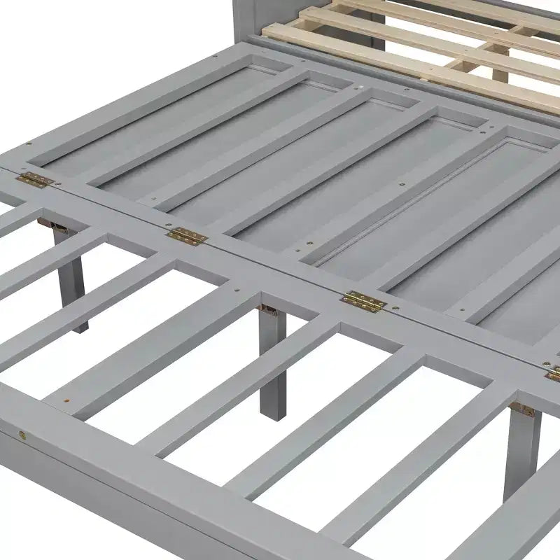 Letto a scomparsa Queen Size, Letto a mobile pieghevole con cassetto e stazione di ricarica per camera da letto, soggiorno - ModernLuxe