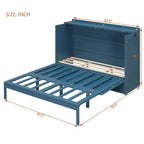 Letto a scomparsa Queen Size, Letto a mobile pieghevole con cassetto e stazione di ricarica per camera da letto, soggiorno - ModernLuxe