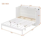 Letto a scomparsa Queen Size, Letto a mobile pieghevole con cassetto e stazione di ricarica per camera da letto, soggiorno - ModernLuxe