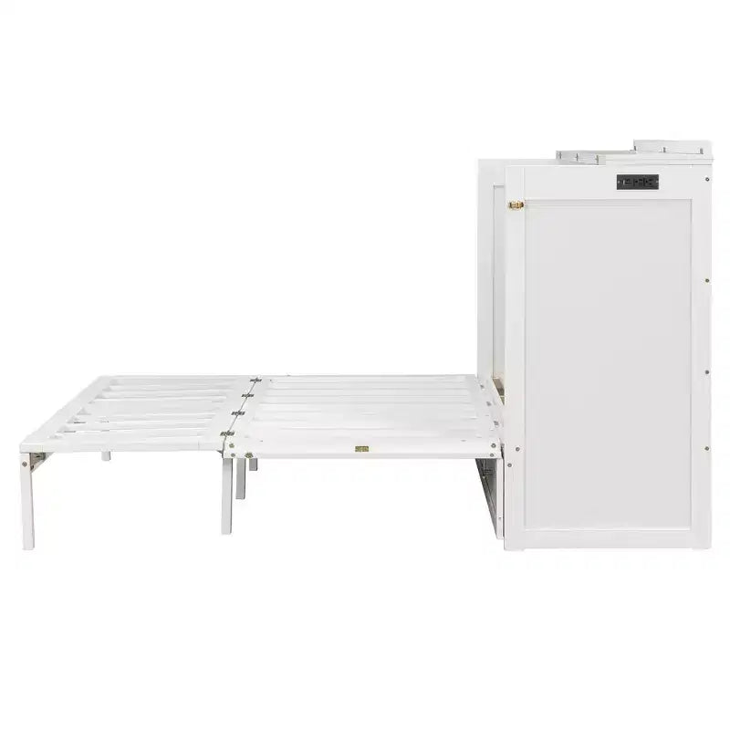 Letto a scomparsa Queen Size, Letto a mobile pieghevole con cassetto e stazione di ricarica per camera da letto, soggiorno - ModernLuxe