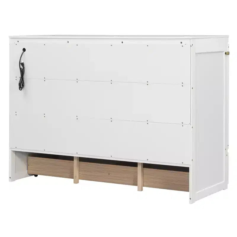 Letto a scomparsa Queen Size, Letto a mobile pieghevole con cassetto e stazione di ricarica per camera da letto, soggiorno - ModernLuxe