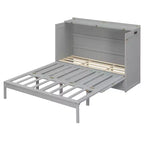 Letto a scomparsa Queen Size, Letto a mobile pieghevole con cassetto e stazione di ricarica per camera da letto, soggiorno - ModernLuxe