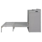 Letto a scomparsa Queen Size, Letto a mobile pieghevole con cassetto e stazione di ricarica per camera da letto, soggiorno - ModernLuxe