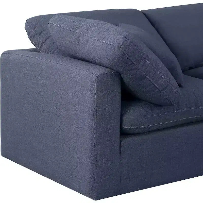 Divano modulare Meridian Furniture Indulge in tessuto di lino testurizzato