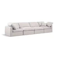 Meridian Furniture Indulge Linen Textured Fabric Modular Sofa