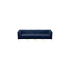 Divano modulare Meridian Furniture Alina in velluto blu marino