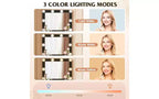 DEXYLLO Piccola Toeletta con Specchio e Luci, Toeletta Trucco con Cassetto Contenitore, Tavolo da Trucco Compatto con 3 Modalità di Illuminazione a Colori, Nero