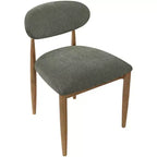 Meridian Furniture Riccio Olive, Sedie da Pranzo Laterali Imbottite in Tessuto Performance, Set da 2
