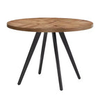 Tavolo da pranzo rotondo Jolana 45 in rovere con ripiano nero e set - iNSPIRE Q