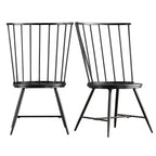 Tavolo da pranzo rotondo Jolana 45 in rovere con ripiano nero e set - iNSPIRE Q
