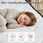 Dyonery 14 Materasso Ibrido in Memory Foam in Scatola, Molle Insacchettate per Sollievo dalla Pressione, Materasso Matrimoniale a Media Densità con Isolamento dal Movimento