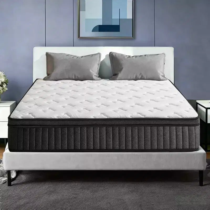 Dyonery 14 Materasso Ibrido in Memory Foam in Scatola, Molle Insacchettate per Sollievo dalla Pressione, Materasso Matrimoniale a Media Densità con Isolamento dal Movimento