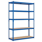 Scaffale per garage per impieghi gravosi, unità di stoccaggio a 5 ripiani, scaffalatura regolabile in metallo, capacità 900-1100 kg, organizzatore autoportante per cantina