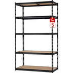Heavy Duty Garage Storage Shelving Unit  5-Tier Adjustable Metal Rack  2000-2500LB Capacity  Freestanding Organizer for Basement