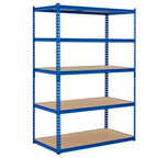 Scaffale per garage per impieghi gravosi, unità di stoccaggio a 5 ripiani, scaffalatura regolabile in metallo, capacità 900-1100 kg, organizzatore autoportante per cantina