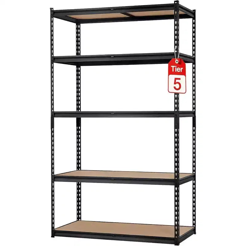 Scaffale per garage per impieghi gravosi, unità di stoccaggio a 5 ripiani, scaffalatura regolabile in metallo, capacità 900-1100 kg, organizzatore autoportante per cantina