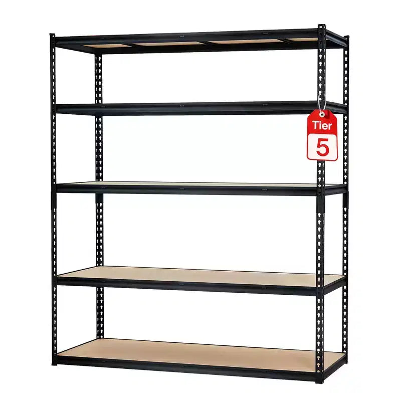 Scaffale per garage per impieghi gravosi, unità di stoccaggio a 5 ripiani, scaffalatura regolabile in metallo, capacità 900-1100 kg, organizzatore autoportante per cantina